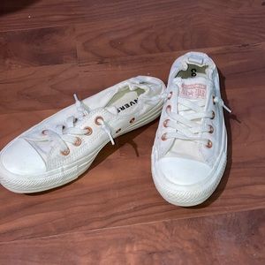 Cream slip on Converse